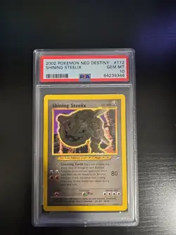 Pokemon Shining Steelix Neo Destiny Unlimited Holo Secret Rare #112 PSA 10 - Image 1