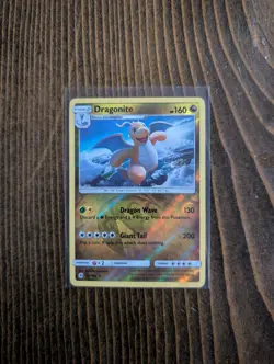 2017 Pokemon Sun & Moon Base Set Dragonite Reverse Holo Rare #96. Nm+ - Image 1