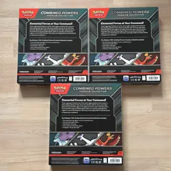 Pokemon Combined Powers Premium Collection Box Pokemon 11 TCG Booster Pack x 3 - Image 2