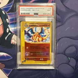2002 Pokemon Expedition PSA 9 Charizard Reverse Holo Foil 39/165 MINT - Image 1