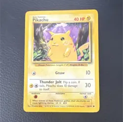 PIKACHU BASE SET YELLOW CHEEKS VINTAGE OLD POKEMON 38/102 Wotc - Image 1