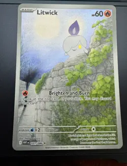 2025 Pokemon SV White Flare Litwick Illustration Rare #101/086 - Image 1