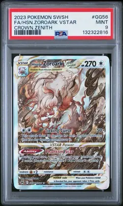 Pokemon TCG Hisuian Zoroark VSTAR Crown Zenith: Galarian Gallery GG56/GG70 PSA 9 - Image 1