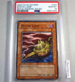 PSA 10 Mystic Lamp MRD-028 1st Ed YuGiOh NA English 2002 Metal Raiders - Image 1