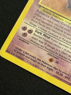 Pokemon Gengar TCG 20/62 Fossil Unlimited Rare HP - Image 3