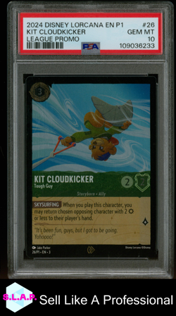 KIT CLOUDKICKER DISNEY LORCANA 26/P1 2024 LEAGUE PROMO FOIL ENGLISH PSA 10 - Image 1