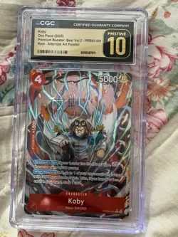 CGC Pristine 10 Koby PRB02-001 Premium Booster Best Vol.2 One Piece Alt Art - Image 1