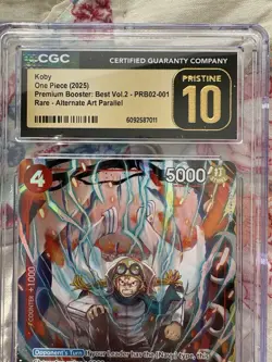 CGC Pristine 10 Koby PRB02-001 Premium Booster Best Vol.2 One Piece Alt Art - Image 2