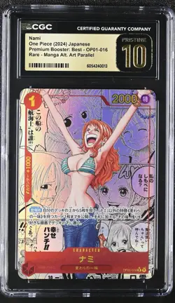 Nami OP01-016 Manga Alt Art ONE PIECE The Best Japanese PRB-01 Pristine CGC 10 - Image 1
