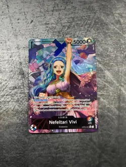 One Piece Card Game Nefeltari Vivi OP04-001 Leader Alt Art - Image 1
