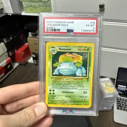 Pokemon TCG Venusaur Holo Rare Card 18/130 2000 Base Set 2, PSA 6 - Image 1