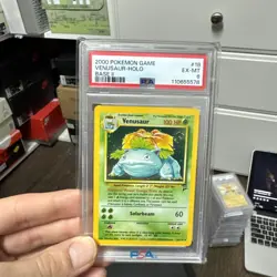 Pokemon TCG Venusaur Holo Rare Card 18/130 2000 Base Set 2, PSA 6 - Image 3