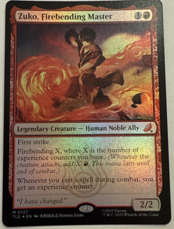 Zuko, Firebending Master FOIL 127 Avatar Eternal Legal TLE MTG Mythic Unplayed - Image 1