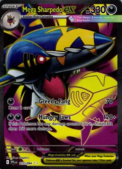 Me02:Phantasmal Flames Pokemon Mega Sharpedo ex Special illustration rare 113/94 - Image 1