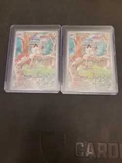 2 x Meowth Full Arts Phantasmal Flames #106 Pokemon Cards - Image 1