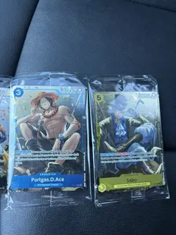 SEALED One Piece OP13 PROMO Lot 3 Cards P-013 P-014 P-015 Luffy Ace Sabo - Image 3