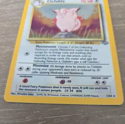 Clefable 01/64 Pokemon Base Set Holographic Card - Image 3