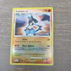 Lucario 6/130 Diamond & Pearl Burger King Promo Reverse Holo Pokemon TCG Card - Image 1