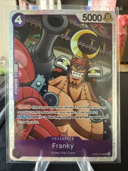 One Piece Card Game Franky OP09-072 SR Emperors in the New World M/NM English - Image 1