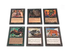 LOT of 6 - Magic The Gathering MTG Unglued Cards - Handcuffs, Paper Tiger, etc - Image 1