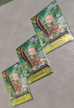 3x NM Roronoa Zoro (CS 2024 Event Pack) P-042 One Piece Promotion Cards Foil - Image 1