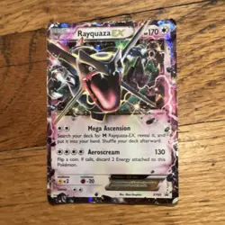 Pokemon Rayquaza EX XY69 Promo Holo Card Basic Aeroscream Dragon XY Shiny - Image 1