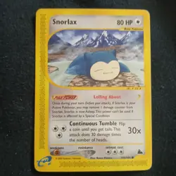 Snorlax 100/144 Skyridge Non-Holo Pokemon Card LP - Image 1