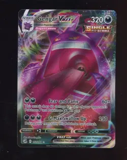 Pokemon TCG Gengar VMAX 157/264 Swsh08: Fusion Strike Holo - Image 1