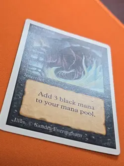 ⚫⚫⚫ 1993 MAGIC The Gathering DARK RITUAL UNLIMITED HEAVY PLAYED ⚫⚫⚫ - Image 3
