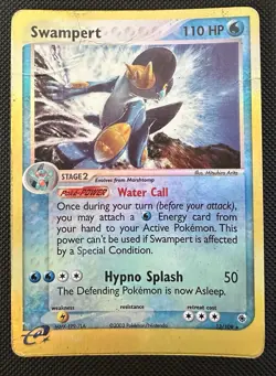 Pokemon Swampert 13/109 Holo DAMAGED HP EX Ruby & Sapphire TCG Vintage Card - Image 1