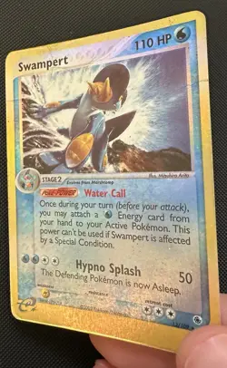 Pokemon Swampert 13/109 Holo DAMAGED HP EX Ruby & Sapphire TCG Vintage Card - Image 3