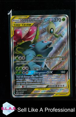 CELEBI & VENUSAUR GX POKEMON SM167 TAG TEAM HOLO ENGLISH SM TAG TEAM HOLO - Image 1