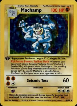 Machamp 008/102 Deck Exclusives Holo Pokemon Collectible First Edition! - Image 1