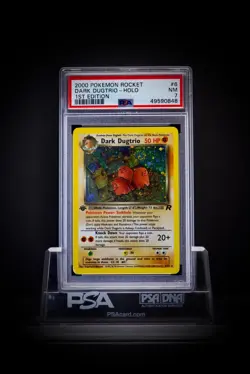 2000 POKEMON ROCKET 1ST EDITION Dark Dugtrio HOLO 6/82 PSA 7 swirl - Image 1