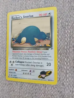 Pokemon TCG Rocket's Snorlax Gym Heroes 33/132 Regular Unlimited Rare - Image 3