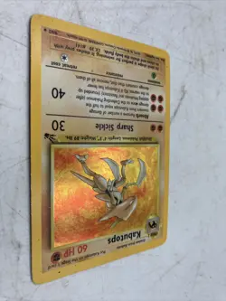 Pokemon TCG Kabutops Fossil Set 9/62 Unlimited Holo Rare LP 1999 - Image 5