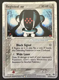 Pokemon Registeel ex 100/106 Holo HP EX Emerald Heavy Play Vintage Ultra Rare - Image 1