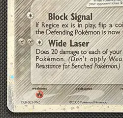 Pokemon Registeel ex 100/106 Holo HP EX Emerald Heavy Play Vintage Ultra Rare - Image 5