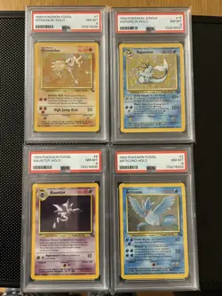 1999 Pokemon 4 Slabs PSA8 bundle Vintage Haunter Articuno Vaporeon Hitmonlee - Image 1