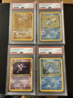 1999 Pokemon 4 Slabs PSA8 bundle Vintage Haunter Articuno Vaporeon Hitmonlee - Image 2