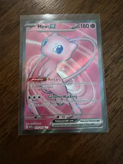 Pokemon TCG Mew Ex 193/165 Scarlet & Violet 151 Full Art Holo Rare - NM - Image 1