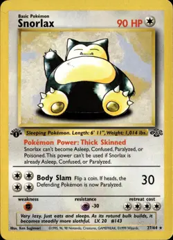 Jungle #27/64 Snorlax (27) Pokemon Collectible First Edition! - Image 1