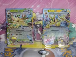 Leafeon Ex 006/131 & Jolteon Ex 030/131 Prismatic Evolutions Pokemon Tcg Nm-M - Image 1