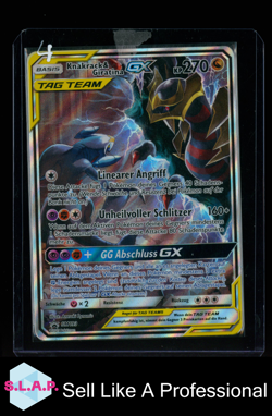 KNAKRACK & GIRATINA GX POKEMON SM193 TAG TEAM HOLO SECRET RARE EN SM TAG GER - Image 1