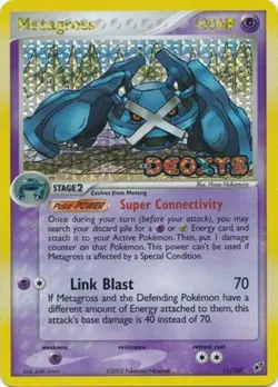 Metagross - 11/107 - Holo Rare - Reverse Holo PL/MP, English Pokemon EX Deoxys - Image 1