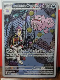Pokemon TCG Team Rockets Weezing Illustration Rare Destined Rivals 199/182 NM - Image 1