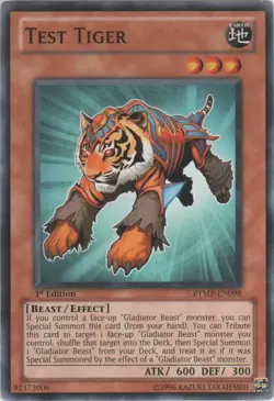 Test Tiger - RYMP-EN098 - Common - 1st Edition Lightly Played Ra Yellow Mega-Pac - Image 1