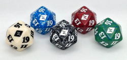 MTG D20 LIFE COUNTER DICE COMPLETE SET of 5, Magic the Gathering WOTC 20-SIDED - Image 3
