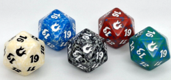 MTG D20 LIFE COUNTER DICE COMPLETE SET of 5, Magic the Gathering WOTC 20-SIDED - Image 5