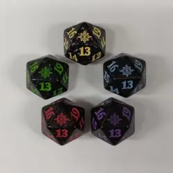 MTG 20-SIDED LIFE COUNTER DICE COMPLETE SET of 5 The Lost Caverns of Ixalan LCI - Image 1